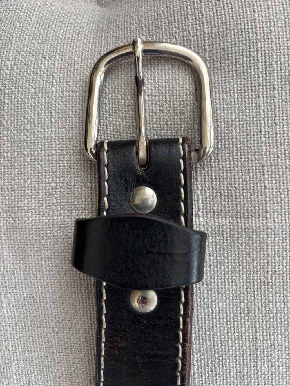 Quality Dark Brown Leather Belt w/Contrast Stitching 1/4 in thick Leather 48 in